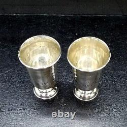 Russian Silver Kiddush Beaker Vodka Cups 2 Judaica Later Quarter 19th Century