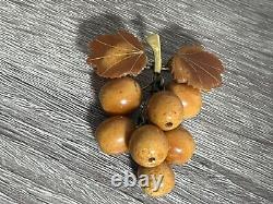 Russian Soviet Rare Royal Amber ussr Grape brooch Very Rare Amber