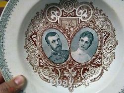 Russian imperial Nikolaus II & Alexandra Romanov Porcelain coronation Plate