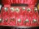 Set Of 12 Russian Antique Imperial 1888 Silver 84 Decorated Coffee Spoons With Box
