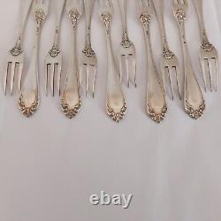 Set 11 Imperial Era Russian Silver Cocktail or Seafood Forks, Moscow 1908-17