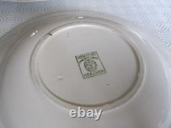 Set @ 4 Antique Imperial Russian Marked Soup plate Porcelain Pottery 9.5