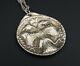 Sterling Silver 1000 Russian Imperial Eagle Repousse Medallion Pendant Ns1688