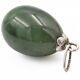 Sterling Silver Art Deco Nephrite Jade Russian Imperial Egg Charm