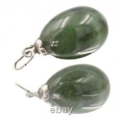 Sterling Silver Art Deco Nephrite Jade Russian Imperial Egg Charm