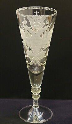 Tsar Alexander Romanov Russian Royalty Imperial Eagle Royal Cipher Glass Goblet