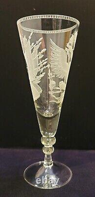 Tsar Alexander Romanov Russian Royalty Imperial Eagle Royal Cipher Glass Goblet