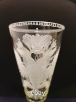 Tsar Alexander Romanov Russian Royalty Imperial Eagle Royal Cipher Glass Goblet