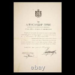 Tsar Czar Alexander II Serbia Signed Document Autograph The Crown Dowton Abbey