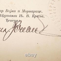 Tsar Czar Alexander II Serbia Signed Document Autograph The Crown Dowton Abbey