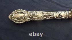 Very Fine Antique Imperial Russian Ornate 84 Silver Serving Spoon Knife Fish Set
