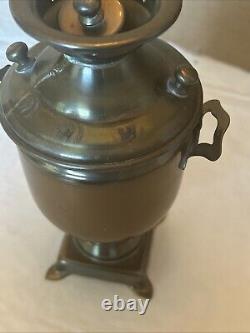 Very Rare Antique Alexander Imperial Small Russian Brass Samovar 11 With Teacup