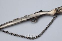 Vintage PIN BROOCH Antique Sterling Silver 84 Imperial Russian Rifle reward 19th