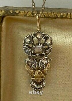 WOW Imperial Russian Faberge 18k 72 Gold & Silver Diamonds Pendant Author's