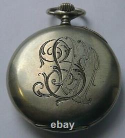 WWI Antique Pocket Watch Pavel Bure Monogram Imperial Russian Paul Buhre Working