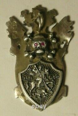 WWI Pendant Token Silver 84 Imperial Russian Moscow 1916 Nicholas II