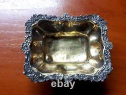 1861 Antique Impérial Russe Sterling Argent 84 Candy Dish Sugar Bowl Caviar