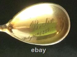 1889 Berlin Spoon Cloisonne Enamel Argent 84 Russe Impérial Klingert Antique