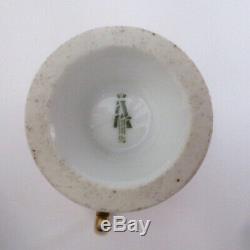 1892 Tsar Alexandre III Impériale Russe Antique Porcelaine / Cup & Saucer Céramique