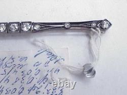 1923-antique Royal Russian 583 Silver Imperial 875 Or Natural Diamond Brooch