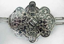 19c Imperial De Russie 84 Argent Emaille Royal Ceinture Art Antique Kubachi Sterling