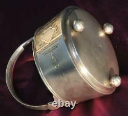 19c Russian Imperial 84 Silver Art Sugar Basket Tea Coffee Kovsh Bowl Egg Mazer