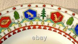 19c. Russian Imperial King Tzar Porcelaine Plate Kornilov Brother Art Kovsh Bowl