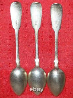 3 Original Argent 84 Spoons Set Russe Impérial Antique Russie Vintage Sterling