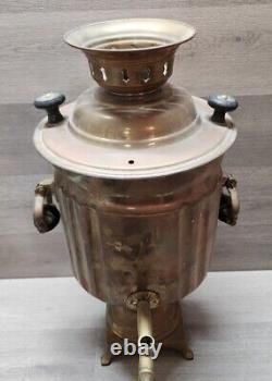 Ancien samovar en laiton impérial russe Batashev