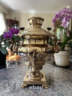 Ancien samovar impérial russe des frères Vorontsov de Tula du 19ème siècle