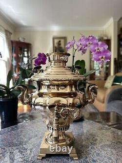 Ancien samovar impérial russe des frères Vorontsov de Tula du 19ème siècle