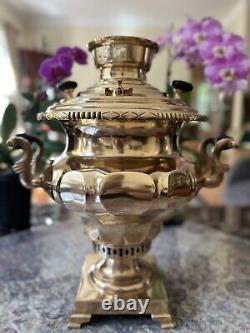 Ancien samovar impérial russe des frères Vorontsov de Tula du 19ème siècle