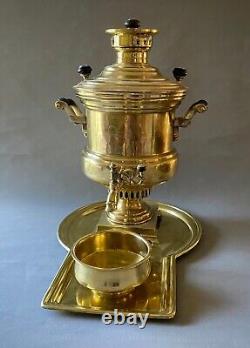 Ancien samovar impérial russe du XIXe siècle par Alenchikov & Zimin