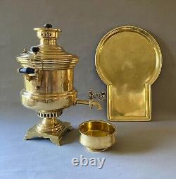 Ancien samovar impérial russe du XIXe siècle par Alenchikov & Zimin