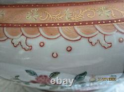 Antiquaire Chinois Export Porcelaine Tureen, Romanov Impérial Manteau Russe D'armes