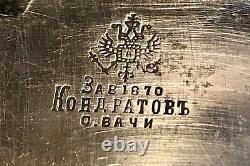 Antique 1870 Russe Ensemble Impérial De 13 Couteaux Plaqués Argent Kondratov