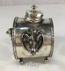 Antique 1878 Russe Argent Massif Imperial Cyprian Labecki Encrier 192g