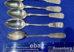 Antique 1889 Russe 84 Silver Hand Spoons De Thé Enrobés 66 Grammes, 5 Pouces