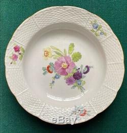 Antique 18ème Siècle Impériale Russe Manufacture De Porcelaine Bowl Tsarine Catherine