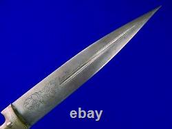 Antique 19 Century Imperial Russian Russia 1896 Engraved Kindjal Dagger Knife