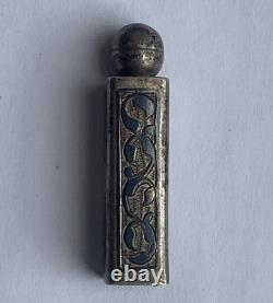 Antique Argent 84 Cas De Chalk Russe Niello Impérial Kislovodsk Collectionneur 19ème
