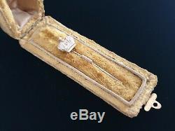 Antique Couronne Impériale En Or 14k Bâton Russe Broche Faberge Era Tsar Russie