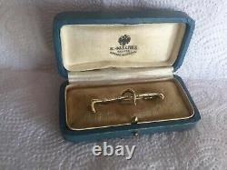 Antique Fabergé Impérial Russe Or Tie Pin Brooch Unisexe