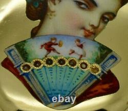 Antique Faberge Pendentif Russe Impérial En Or 14k Pendentif Avec Émail