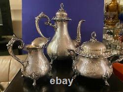 Antique Fait Pour Imperial Russe 84 Silver Tea Set 2 Lb 13,7 Oz