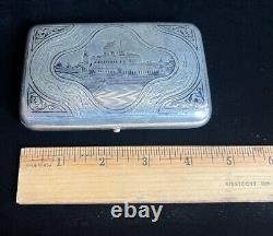 Antique Impérial Russe 84 Sterling Argent Cigarette Box
