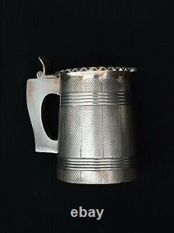 Antique Impérial Russe Argent Tankard Mug Beaker Kovsh Tsariste Russie Empire