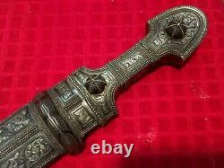 Antique Impérial Russe Caucasien Argent Kindjal Kindjal Cosaque Dague
