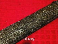 Antique Impérial Russe Caucasien Argent Kindjal Kindjal Cosaque Dague
