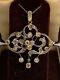 Antique Impérial Russe. Collier Pendentif En Diamant Naturel Or 18k 72 De Fabergé.